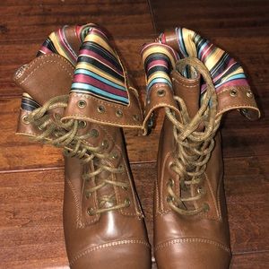 Brown combat boots!!!